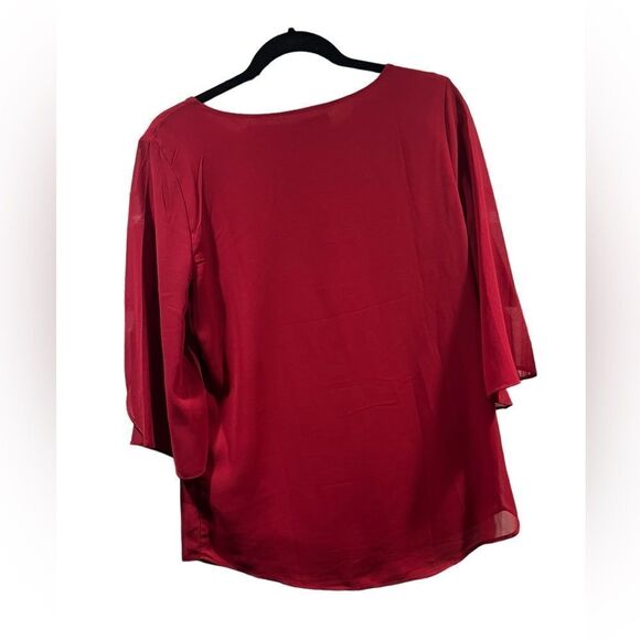 New Cherry red 3/4 sleeve top - Picture 4 of 4